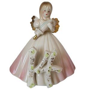 Vintage Josef Originals Birthday Girl Angels Angel Year 14 Umbrella Heart Tags